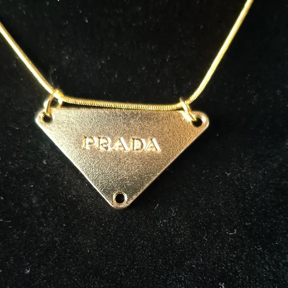 Upcycled Gold and Green Necklace #33 - Picture 2 of 2